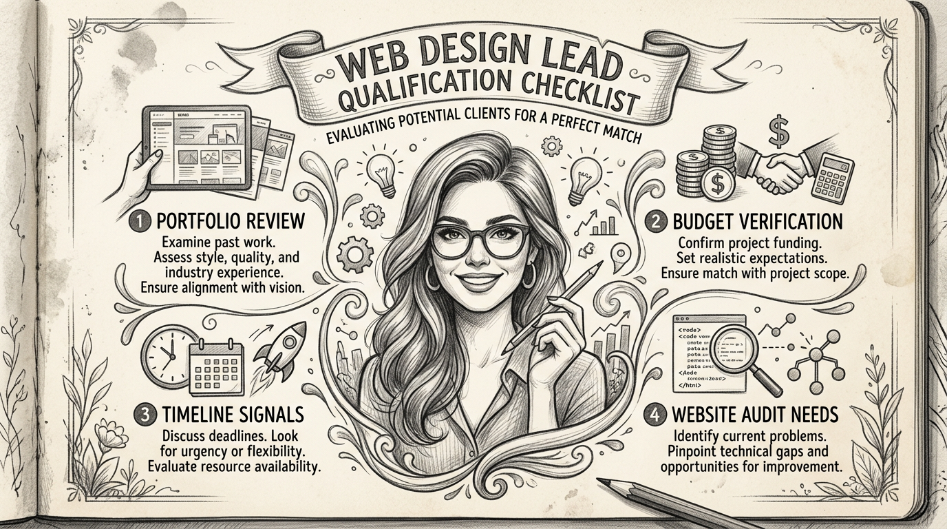 Infographic showing how to buy web design leads that close