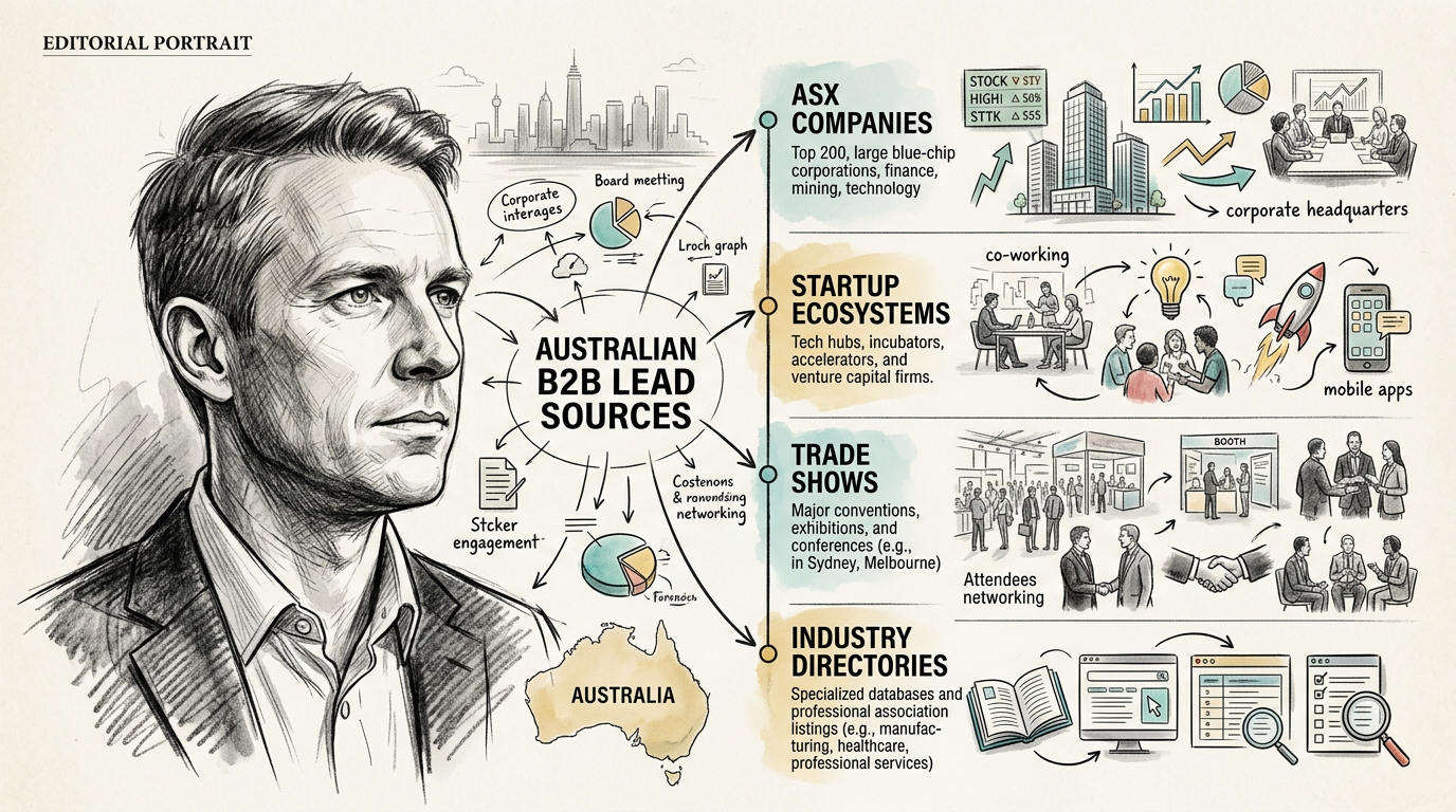 Infographic showing Australian B2B lead market and opportunities