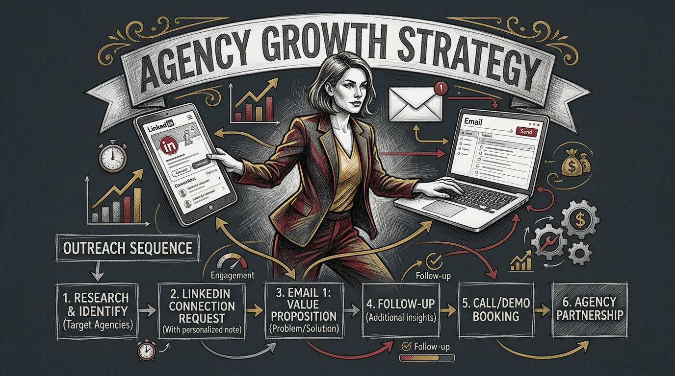Outbound Sales Strategies - featured image showing lead generation for agencies