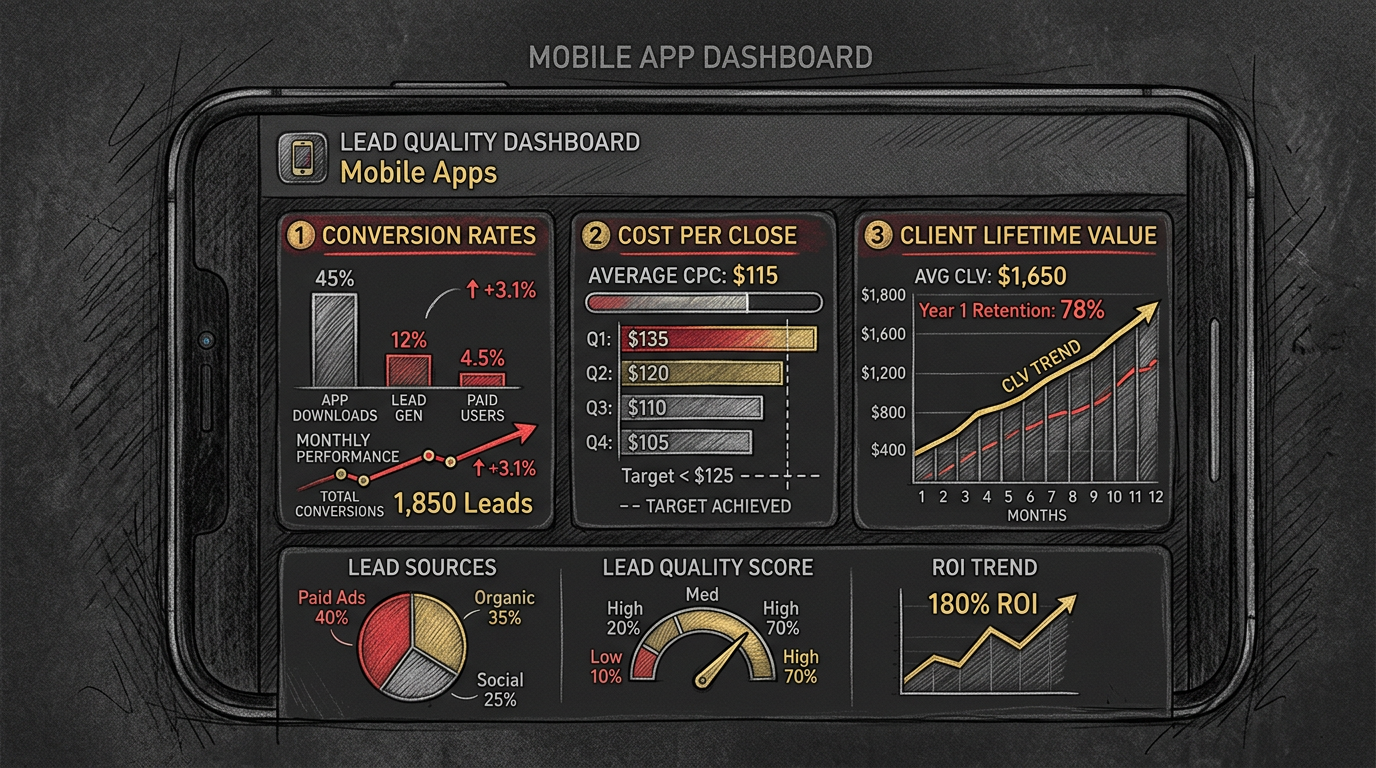 Mobile app lead generation - partnership networks showing complementary service providers, referral agreements, and co-marketing