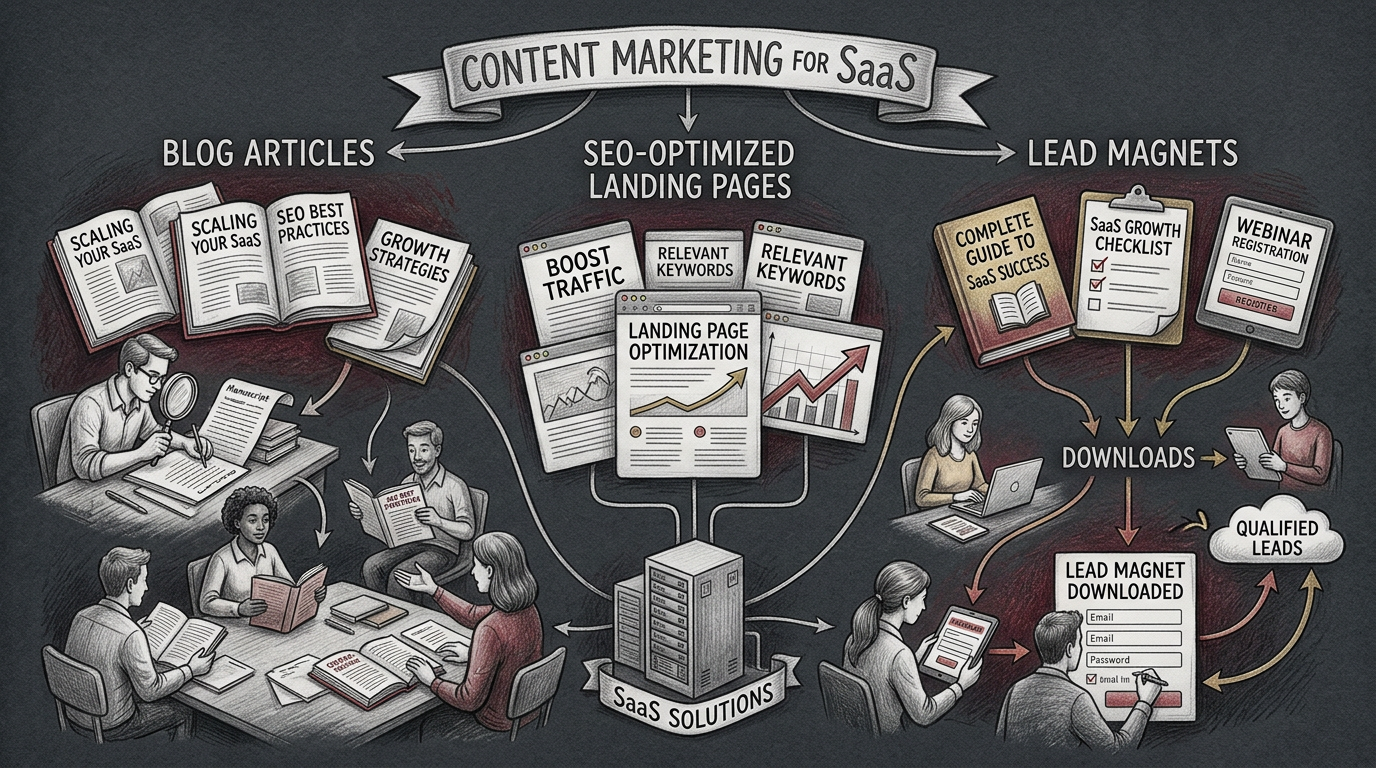 SaaS lead generation - SaaS startup founder reviewing lead metrics and conversion dashboard on laptop