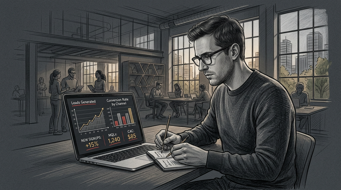 p saas leads hero - lead generation illustration for LeadPot