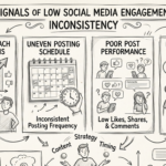 Social Media Marketing Lead Generation For Agencies - Infographic social media client signals low engagement inconsistency