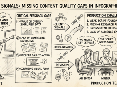Video Production Lead Generation For Agencies - Infographic video production client signals missing content quality gaps