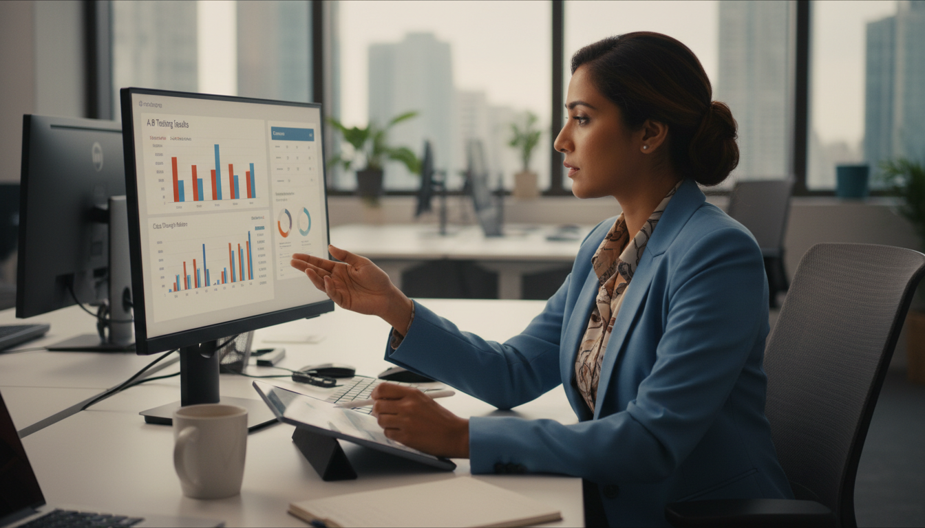 Email marketing campaign analytics showing open rates, click-through rates, and lead nurturing automation workflows