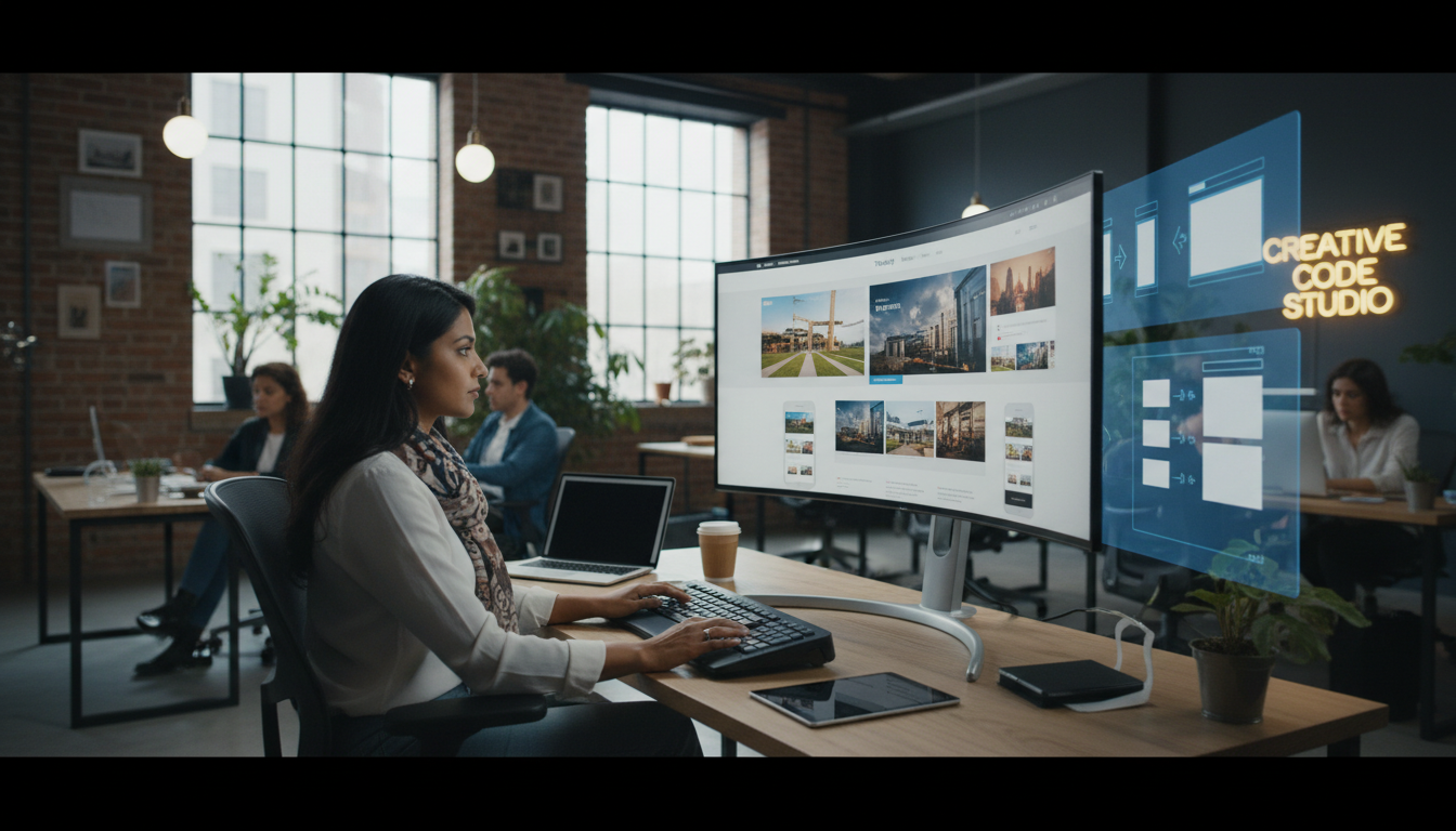 Web design lead generation process showing responsive website mockups, UI/UX wireframes, and client conversion funnel